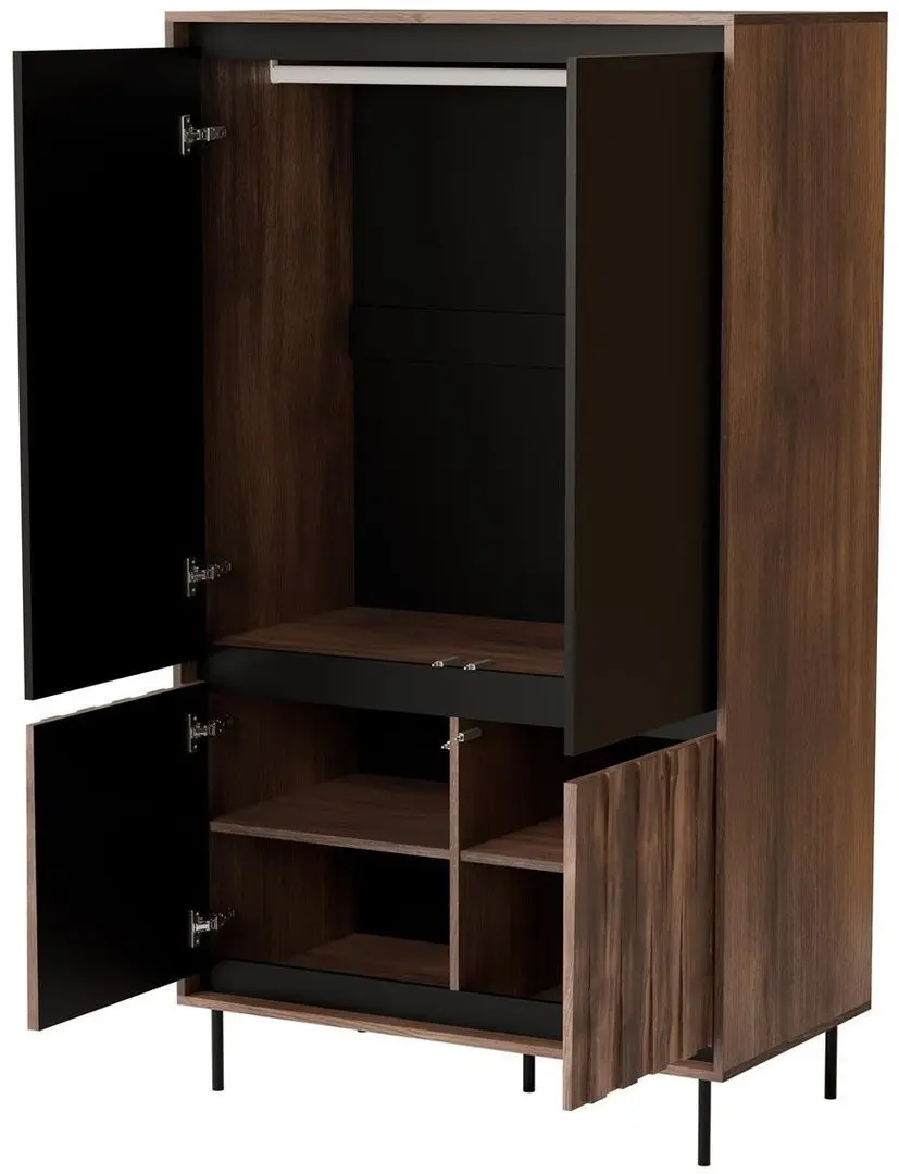 Шкаф Halmar Swing S-1 (Walnut/Black)