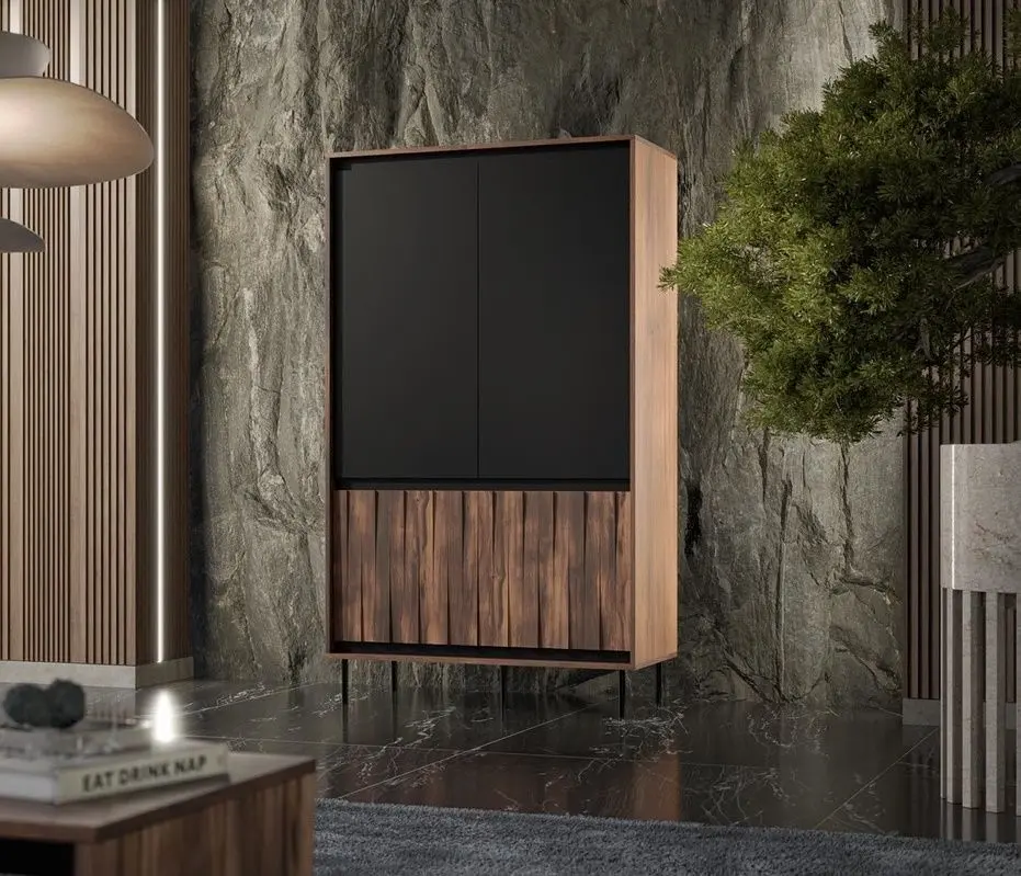 Шкаф Halmar Swing S-1 (Walnut/Black)