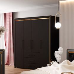 Dulap Helvetia Arno 24W0LF20 (Black Matt/Gold)