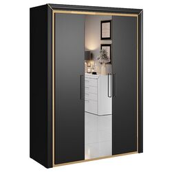 Шкаф Helvetia Arno 3D (Black Matt/Golden) Thumb