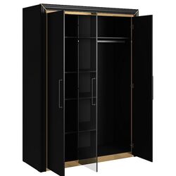 Шкаф Helvetia Arno 3D (Black Matt/Golden) Thumb