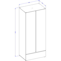 Dulap Helvetia Cross 249WMY18 (White/Black) Thumb