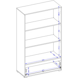 Шкаф Helvetia Cross 249WMY38 (White/Black) Thumb