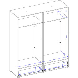 Dulap Helvetia Cross 24CWMY20 (Congo/Black) Thumb