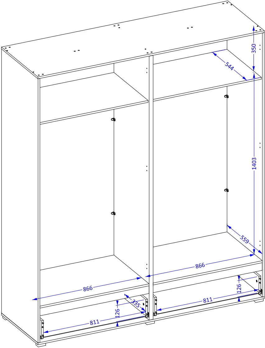 Dulap Helvetia Cross 24CWMY20 (Congo/Black)