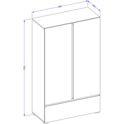 Dulap Helvetia Cross 24CWMY38 (Congo/Black) Thumb