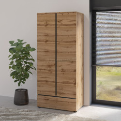 Dulap Helvetia Cross 24N6MY18 (Wotan Oak/Black)