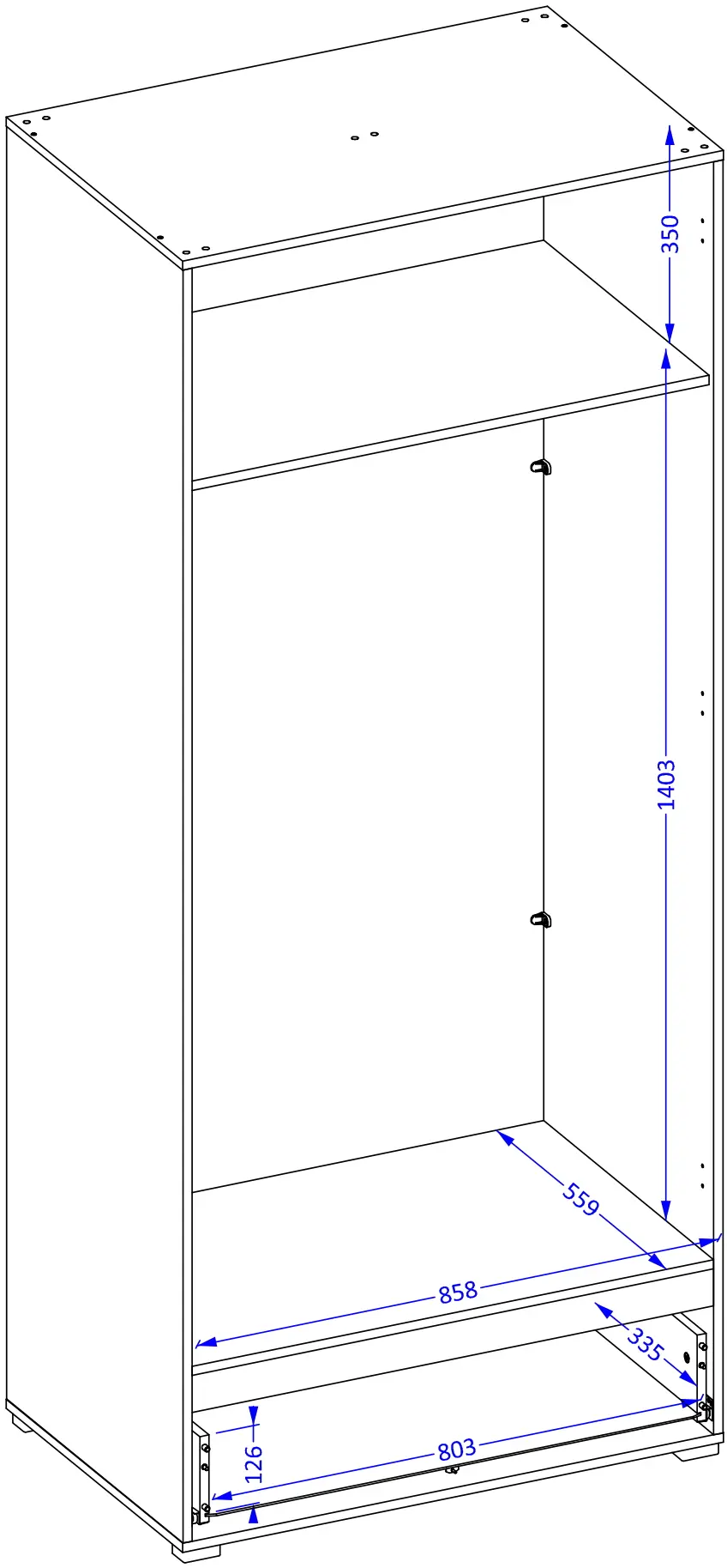 Dulap Helvetia Cross 24N6MY18 (Wotan Oak/Black)