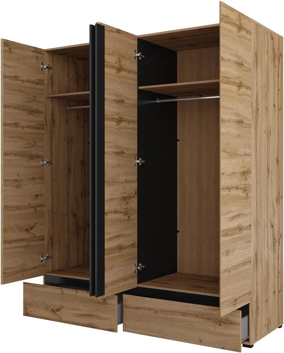 Шкаф Helvetia Cross 24N6MY20 (Wotan Oak/Black)