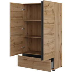 Dulap Helvetia Cross 24N6MY38 (Wotan Oak/Black) Thumb