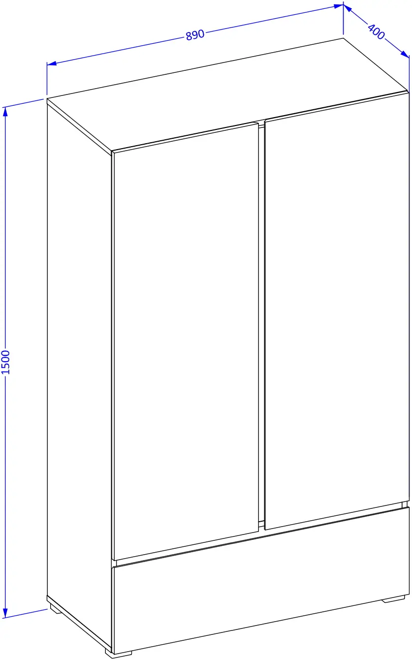 Dulap Helvetia Cross 24N6MY38 (Wotan Oak/Black)