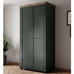 Dulap Helvetia Evora №18 2D (Green/Lefkas Oak) Thumb