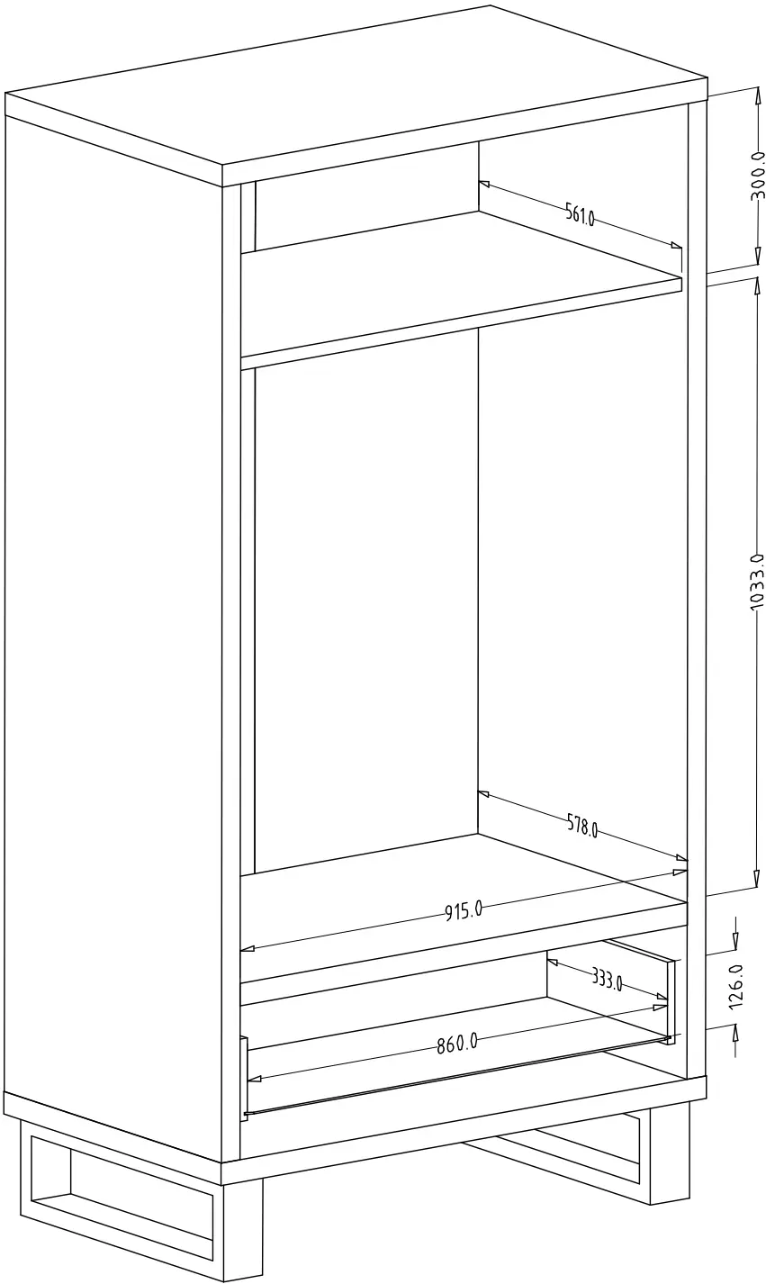 Dulap Helvetia Halle 24N0HK18 (Wotan Oak)