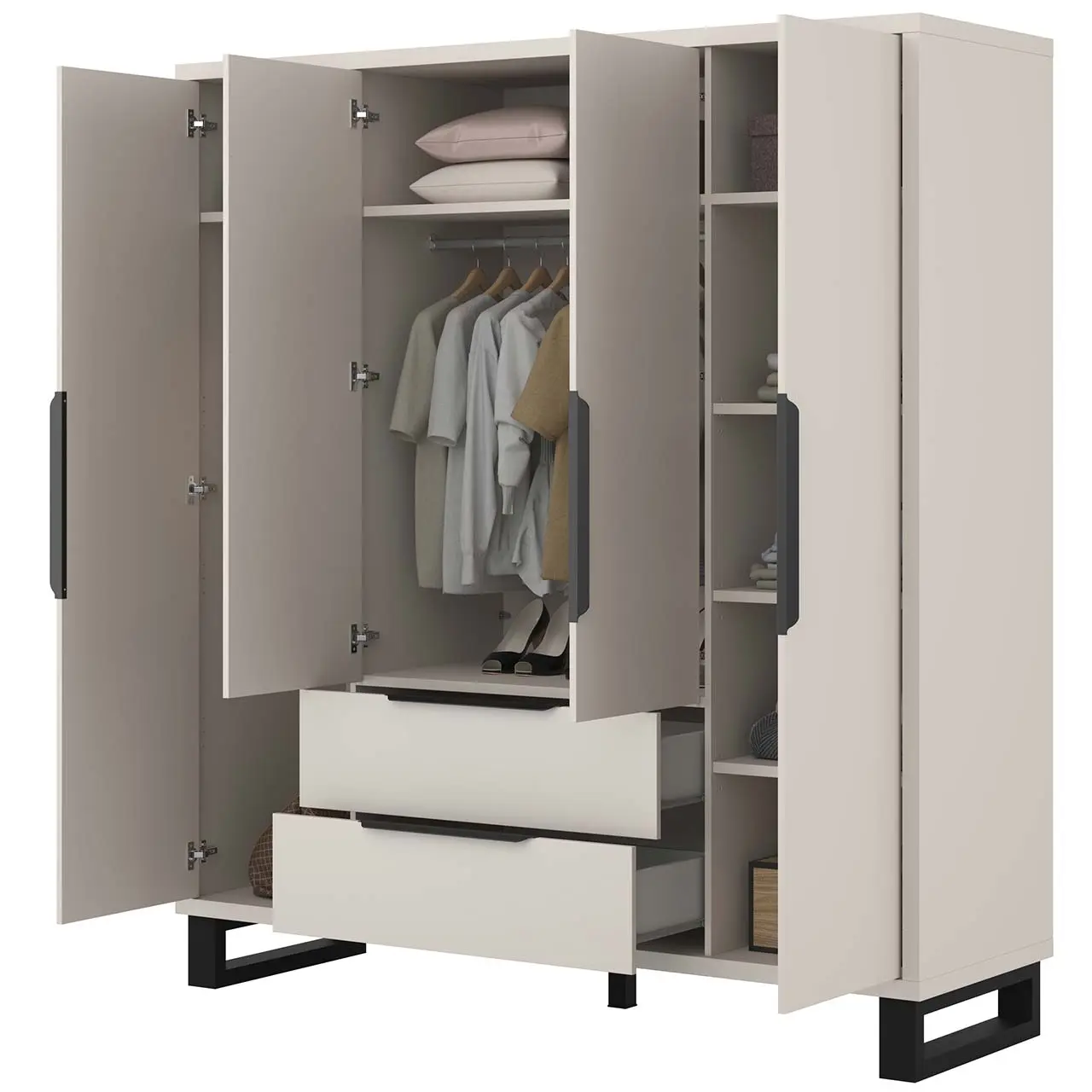 Шкаф Helvetia Halle S 24KSNG20 (Cashmere) - 4