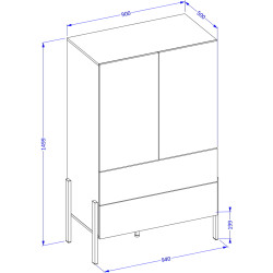 Dulap Helvetia Jukon 24KSND38 (Cashmere) Thumb
