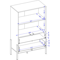 Dulap Helvetia Jukon 24KSND38 (Cashmere) Thumb