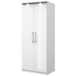 Dulap Helvetia Optima №18 (White/White Gloss)