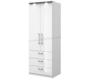 Dulap Helvetia Optima №68 (White/White Gloss)