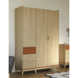 Шкаф Helvetia Scandi 24D5OH19 (Oiled Oak/Brick)