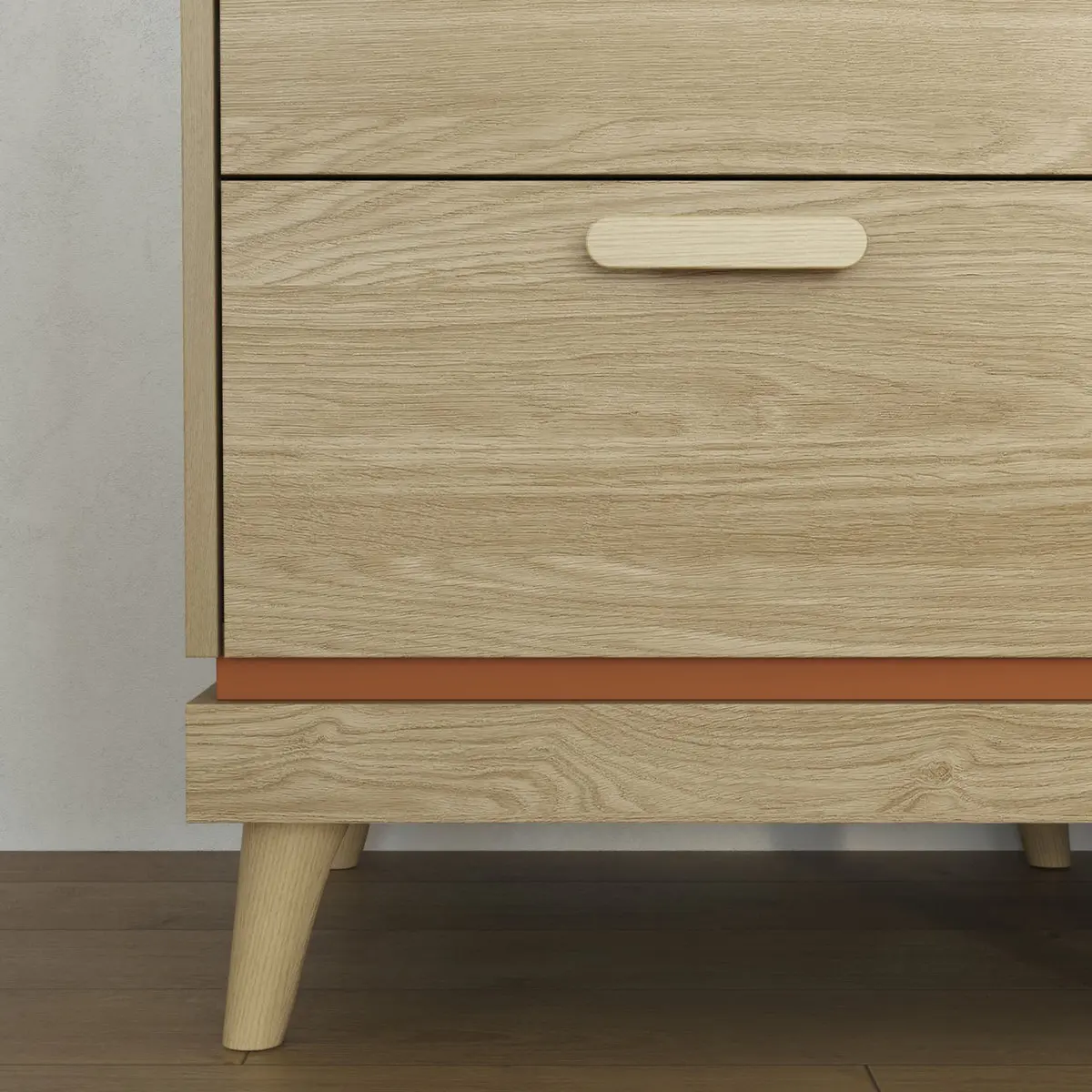 Dulap Helvetia Scandi 24D5OH19 (Oiled Oak/Brick) - 5