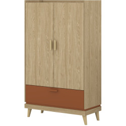 Шкаф Helvetia Scandi 24D5OH38 (Oiled Oak/Brick) Thumb