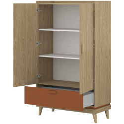 Шкаф Helvetia Scandi 24D5OH38 (Oiled Oak/Brick) Thumb