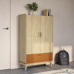 Шкаф Helvetia Scandi 24D5OH38 (Oiled Oak/Brick)