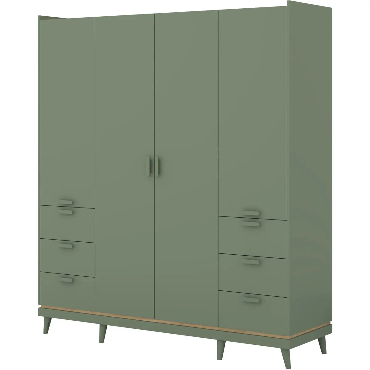 Шкаф Helvetia Scandi 24GDOH20 (Faded green/Oiled oak) - 2