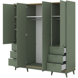 Шкаф Helvetia Scandi 24GDOH20 (Faded green/Oiled oak) Thumb