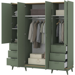 Шкаф Helvetia Scandi 24GDOH20 (Faded green/Oiled oak) Thumb
