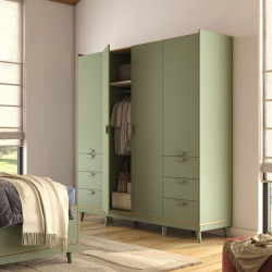 Шкаф Helvetia Scandi 24GDOH20 (Faded green/Oiled oak) Thumb