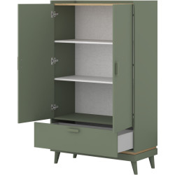 Шкаф Helvetia Scandi 24GDOH38 (Faded green/Oiled oak) Thumb
