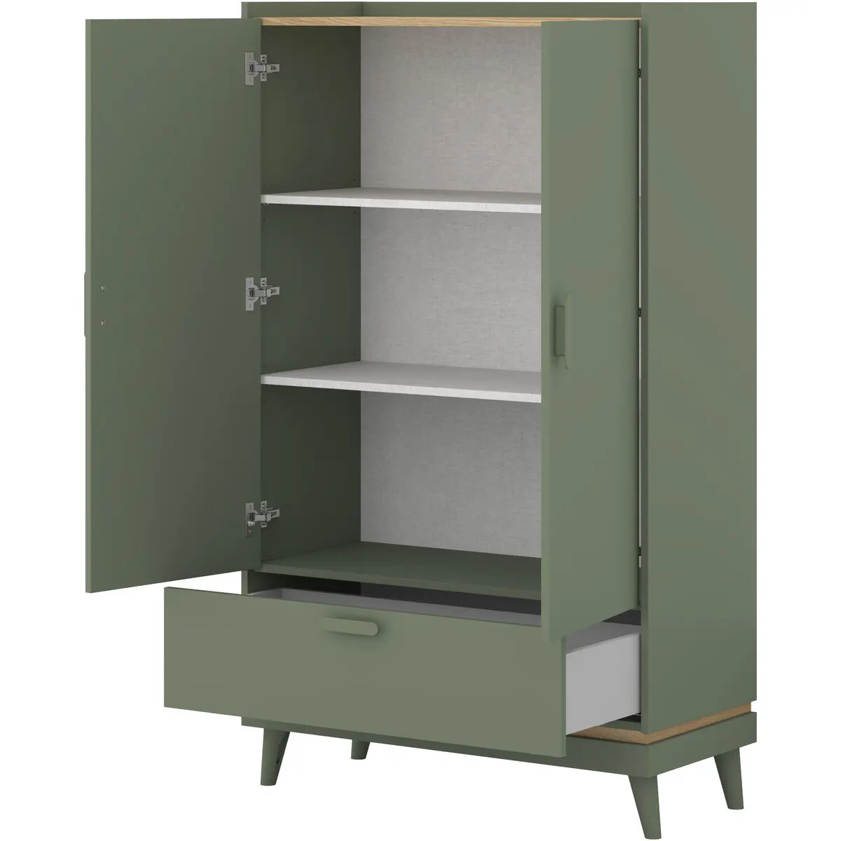 Шкаф Helvetia Scandi 24GDOH38 (Faded green/Oiled oak) - 3