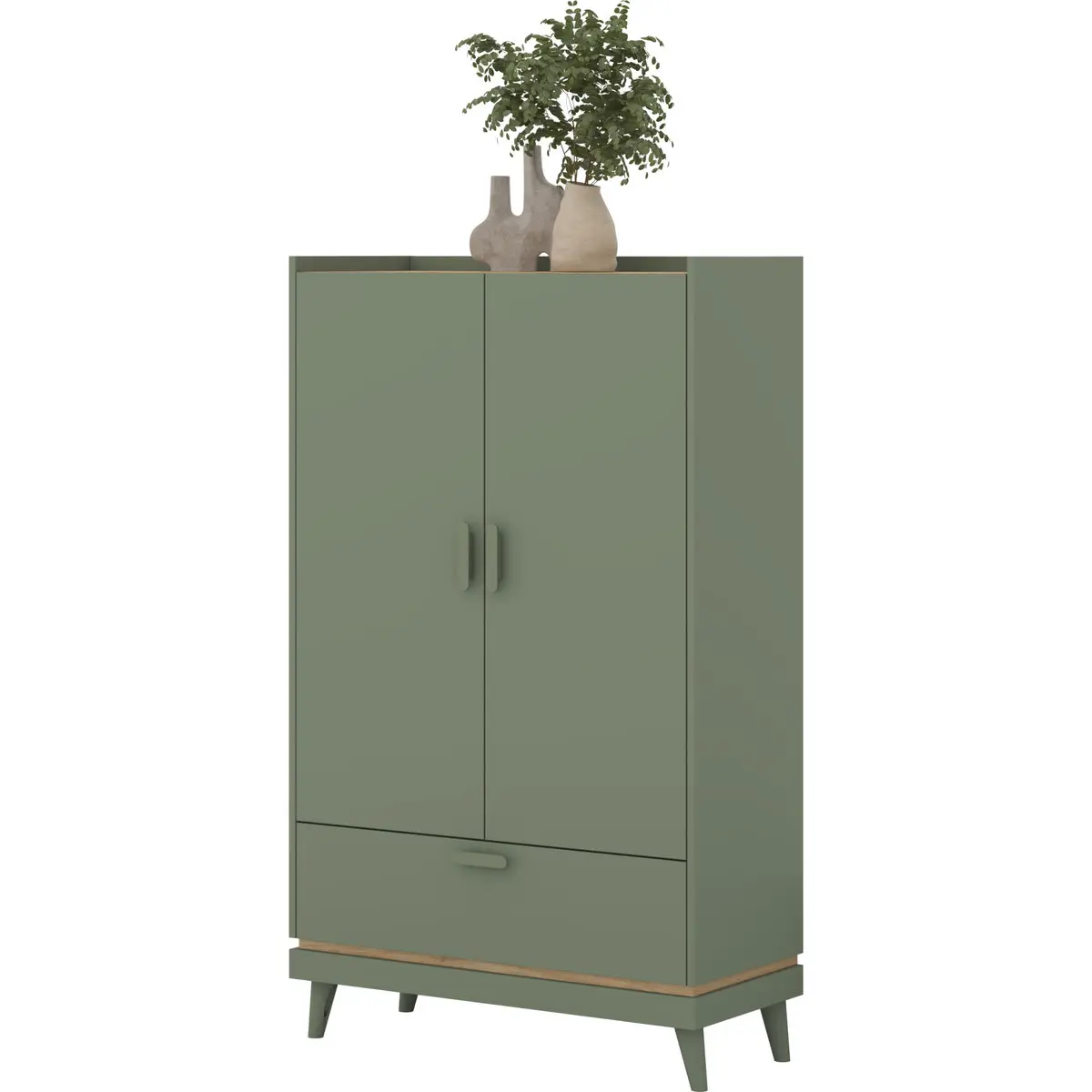 Шкаф Helvetia Scandi 24GDOH38 (Faded green/Oiled oak) - 4