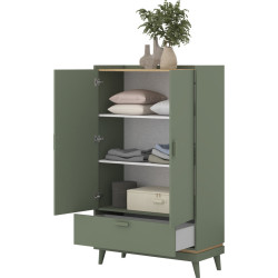 Шкаф Helvetia Scandi 24GDOH38 (Faded green/Oiled oak) Thumb