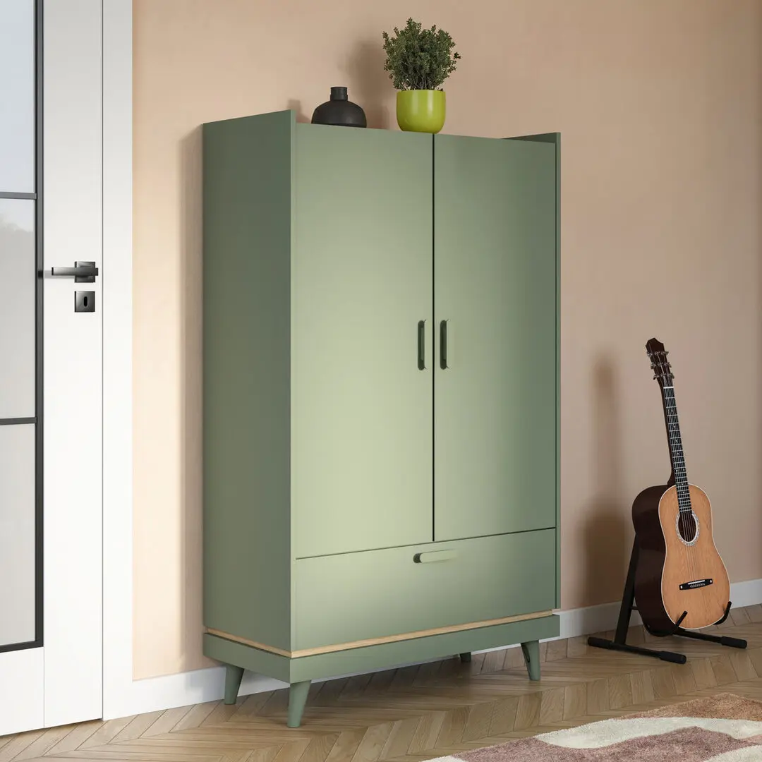 Шкаф Helvetia Scandi 24GDOH38 (Faded green/Oiled oak)