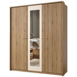 Dulap cu oglinda Helvetia Vertina 3D 179cm (Wild Oak/Beige) Thumb