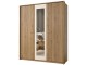 Шкаф с зеркалом Helvetia Vertina 3D 179 cm (Wild Oak/Beige)