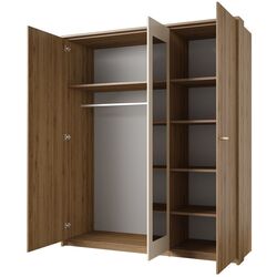 Dulap cu oglinda Helvetia Vertina 3D 179cm (Wild Oak/Beige) Thumb
