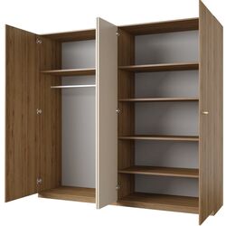 Шкаф с зеркалом Helvetia Vertina 4D (Wild Oak/Beige) Thumb