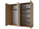 Dulap cu oglinda Helvetia Vertina 4D (Wild Oak/Beige)