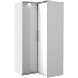 Dulap de colt Helvetia Optima №16 (White/White Gloss)