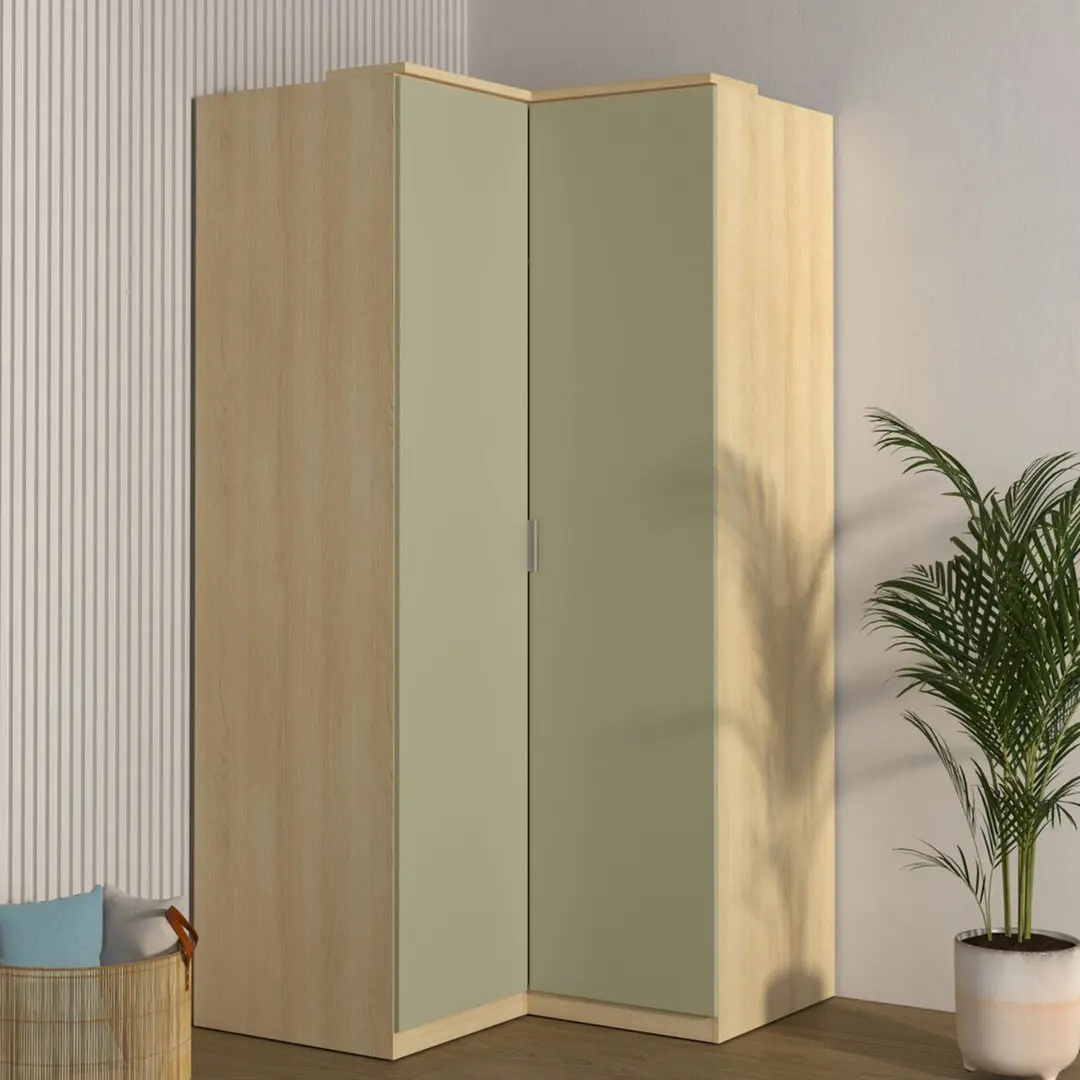 Шкаф угловой Helvetia Terra 24LEON16 (Lindberg oak/Eucalyptus)