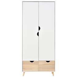 Dulap Homcom 831-290 80x40x180 cm (White/Natural Oak) Thumb