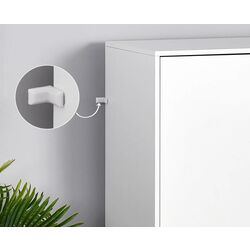 Dulap Homcom 831-290 80x40x180 cm (White/Natural Oak) Thumb