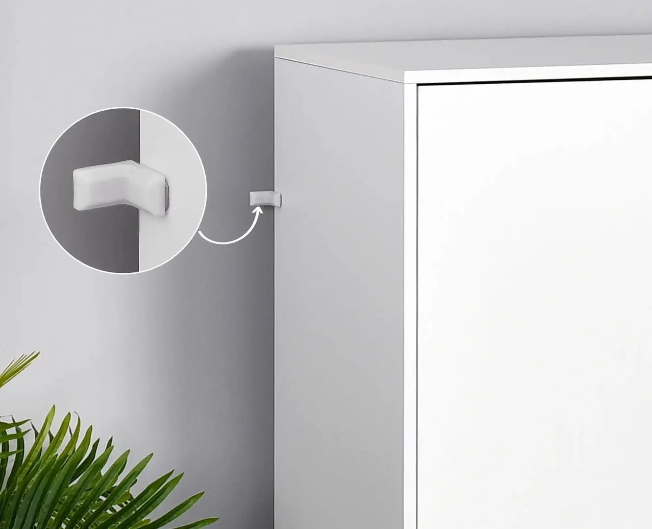 Dulap Homcom 831-290 80x40x180 cm (White/Natural Oak) - 7