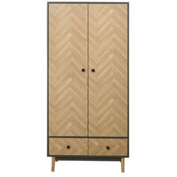 Шкаф Homcom 831-331 90x50x190 cm (Oak/Dark Grey) Thumb