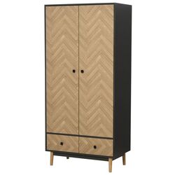 Шкаф Homcom 831-331 90x50x190 cm (Oak/Dark Grey) Thumb