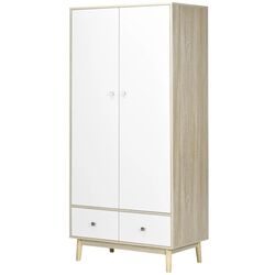 Dulap Homcom 831-331V00ND 90x50x190 cm (Natural Oak/White) Thumb