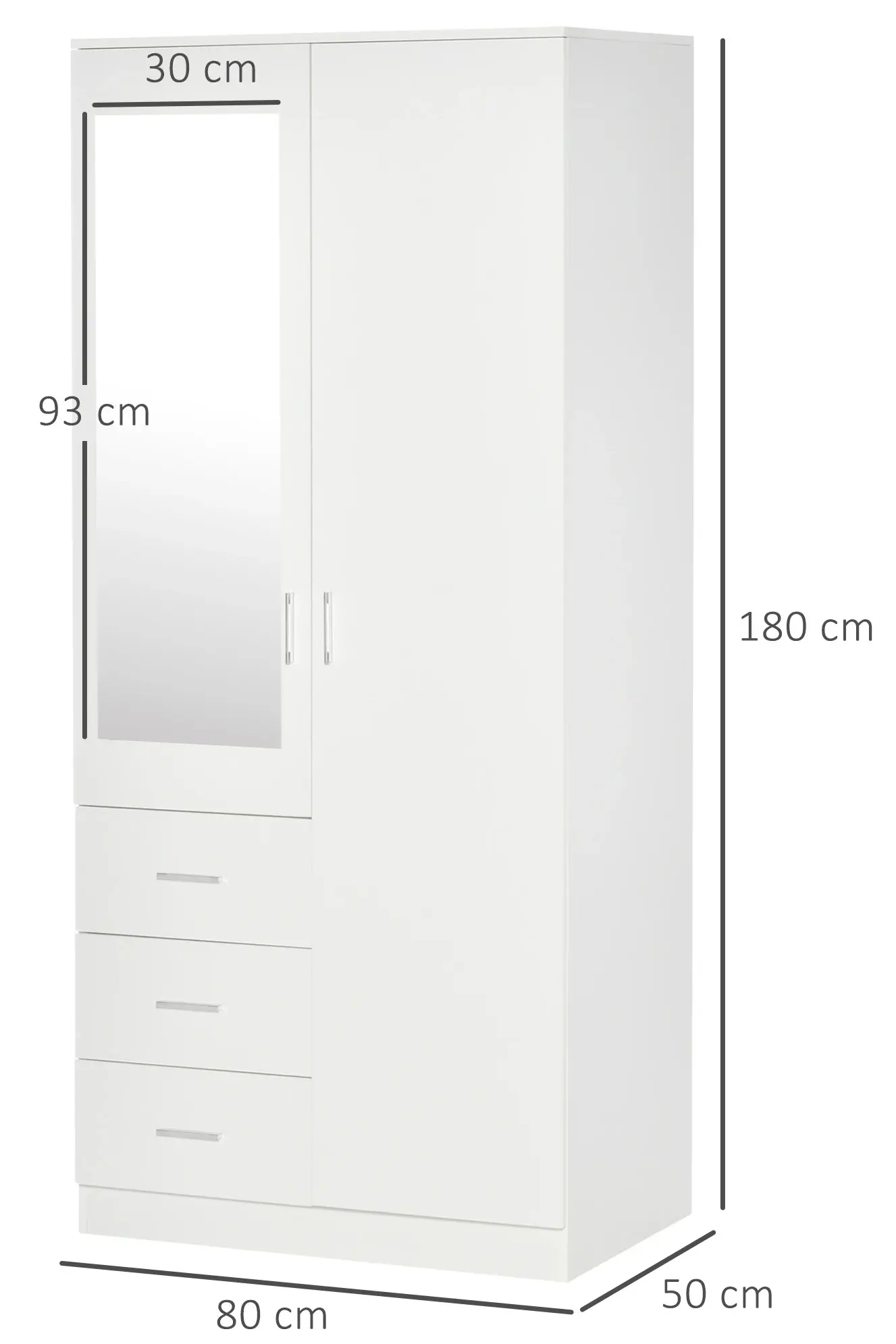 Dulap Homcom 831-426 (White) - 6